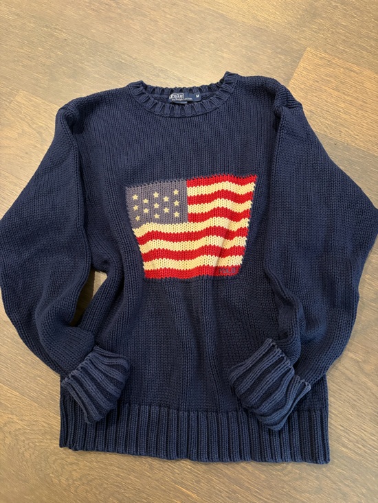 Ralph Lauren Sweaters - Vintage Ralph Lauren Polo American Flag Sweater M